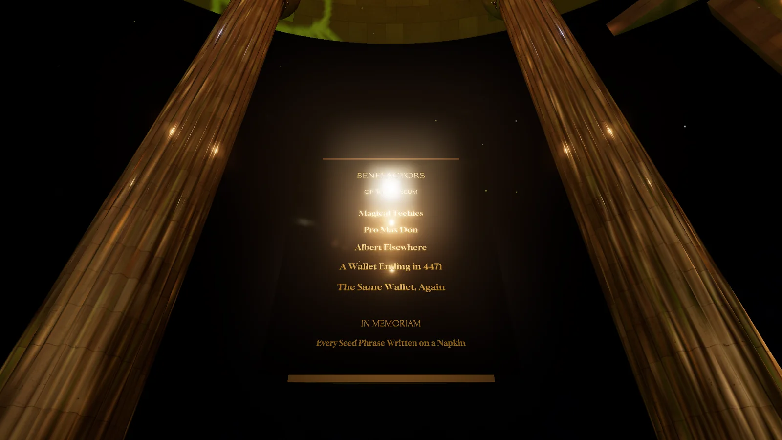 The benefactors board
