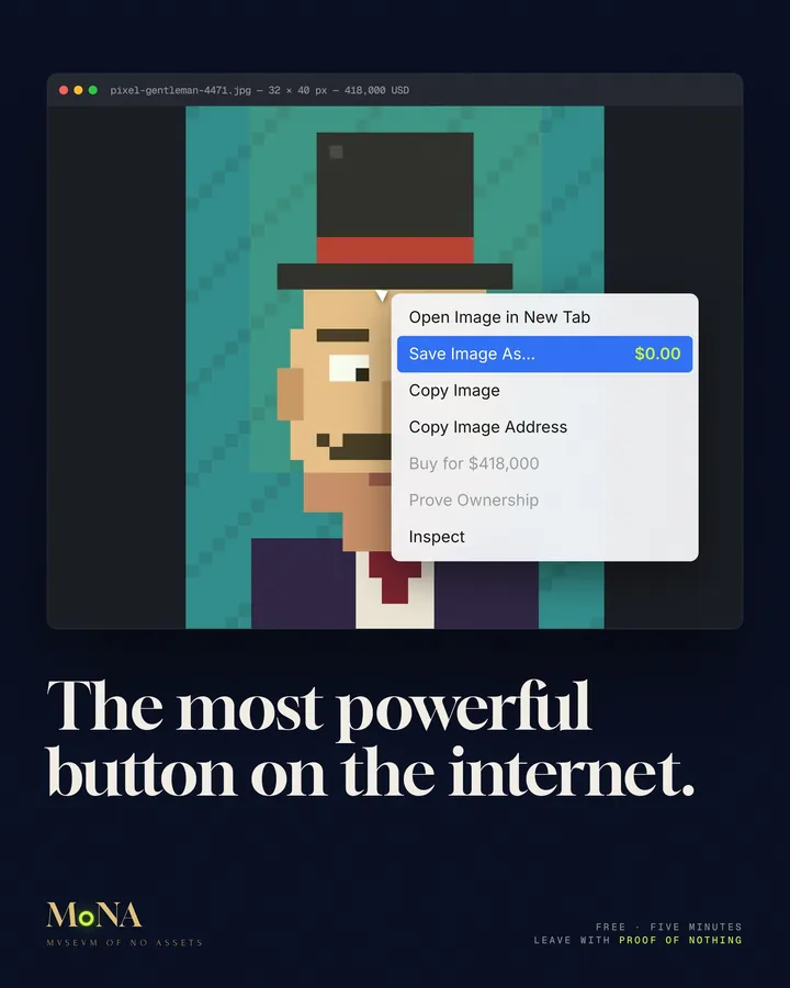 A right-click menu with Save Image As, $0.00